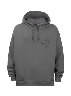 Y-3男经典字母logo印花全棉套头连帽衫男士2026秋冬新款XY