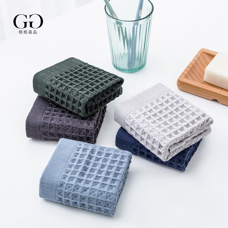 华夫格男士制订日系30*30cm方巾