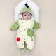婴儿冬装 夹棉棉服新生儿哈衣外出抱衣绒棉 加厚连体衣男女宝宝冬季