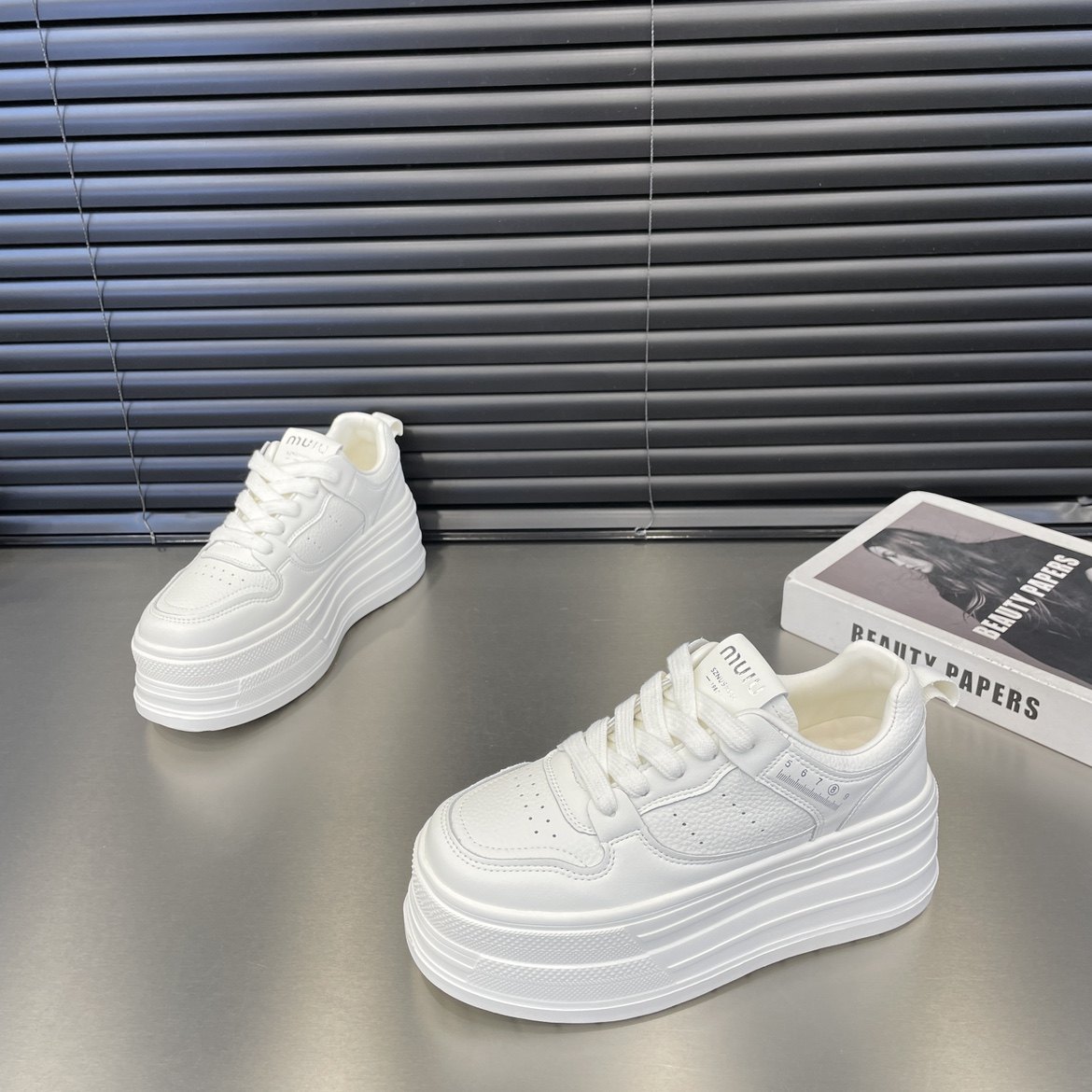 2026春季新款圆头厚底小白鞋女松糕底系带百搭休闲鞋时尚爆款女鞋,女鞋,棉鞋,淘宝优惠券,粉丝福利购,淘宝优惠卷