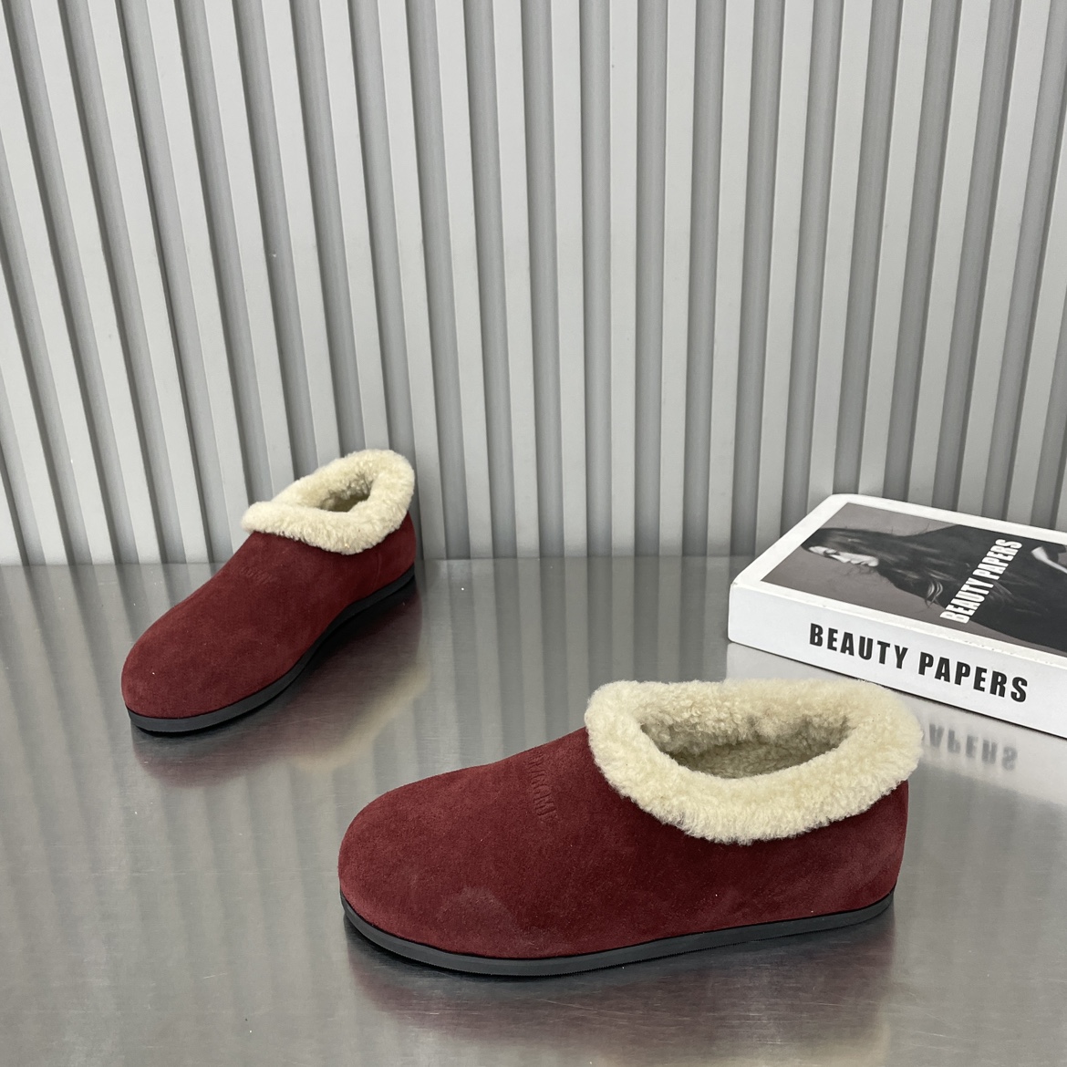 新款一脚蹬雪地靴豆豆鞋毛毛棉鞋