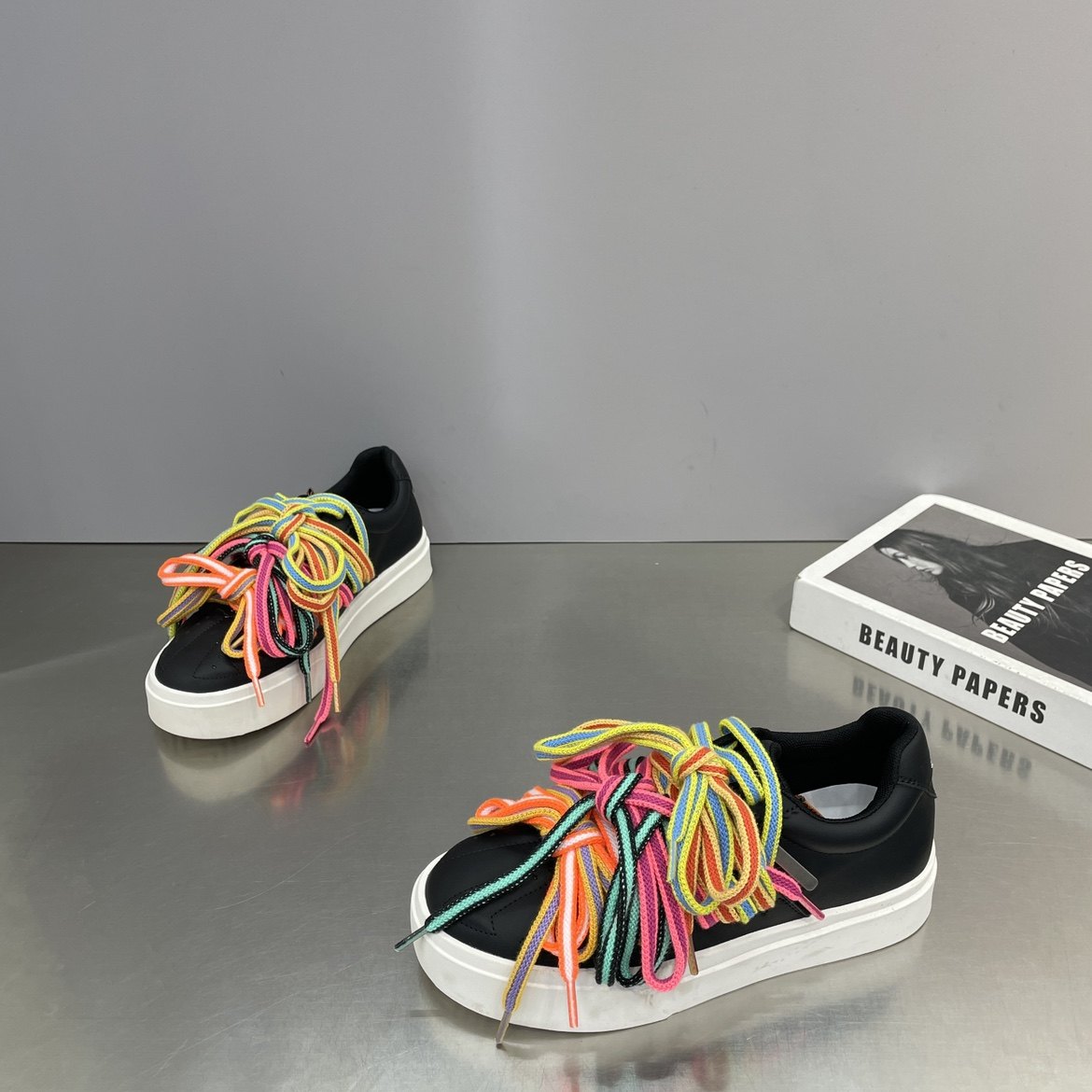 2026春季新款小众彩虹蝴蝶结系带低帮厚底板鞋女运动休闲复古女鞋,女鞋,棉鞋,淘宝优惠券,粉丝福利购,淘宝优惠卷