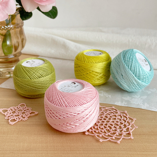 40号蕾丝线 40#珍珠棉线 手工diy钩编微钩丝光强捻棉线钩饰品花朵