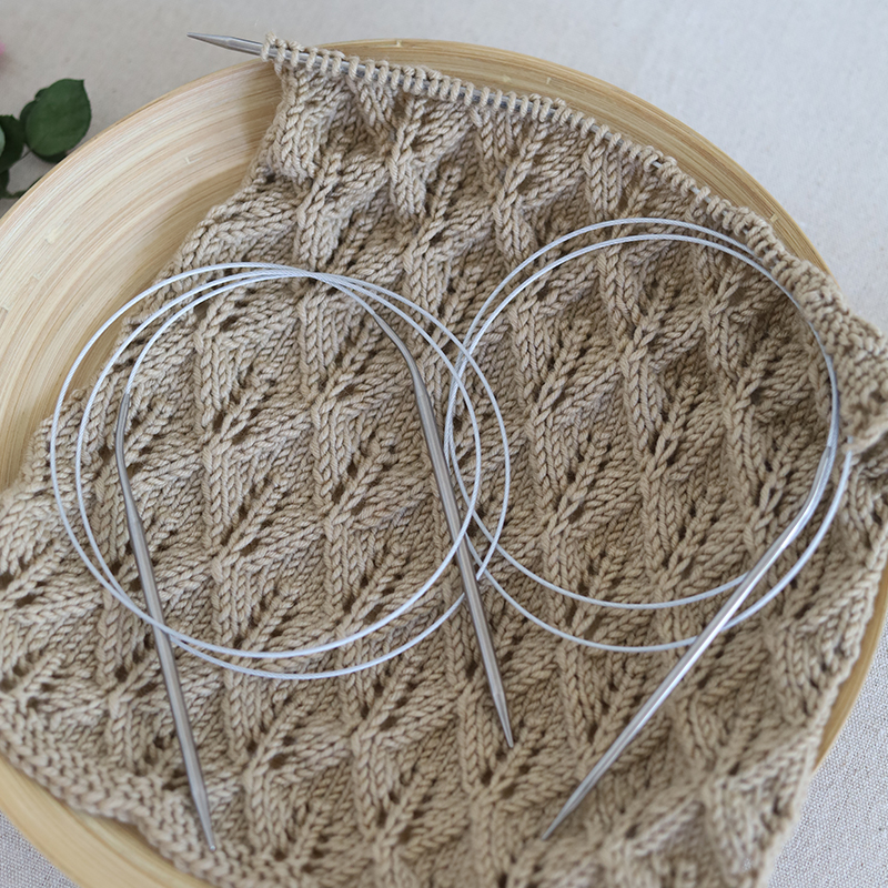 编织工具120CM三燕环形针不锈钢圈针手编毛衣针钢丝环针6-16号针