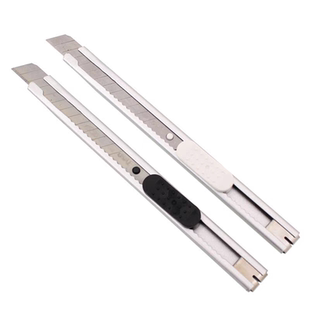 得力2053美工刀不锈钢小号美工刀裁纸刀手工刀壁纸刀办公美术文具