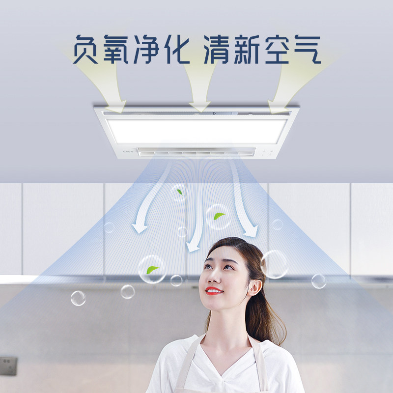 奥普厨房凉霸集成吊顶嵌入式吹风扇照明二合一冷霸冷风厨房空调