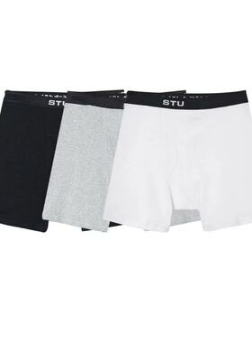 S牌Boxer Briefs 经典Logo 男士长款纯棉平角内裤基础款潮人大码