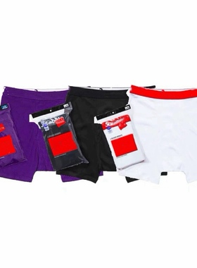 sup长款男女情侣纯棉美版内裤Boxer Briefs大码平角裤宽松四角裤