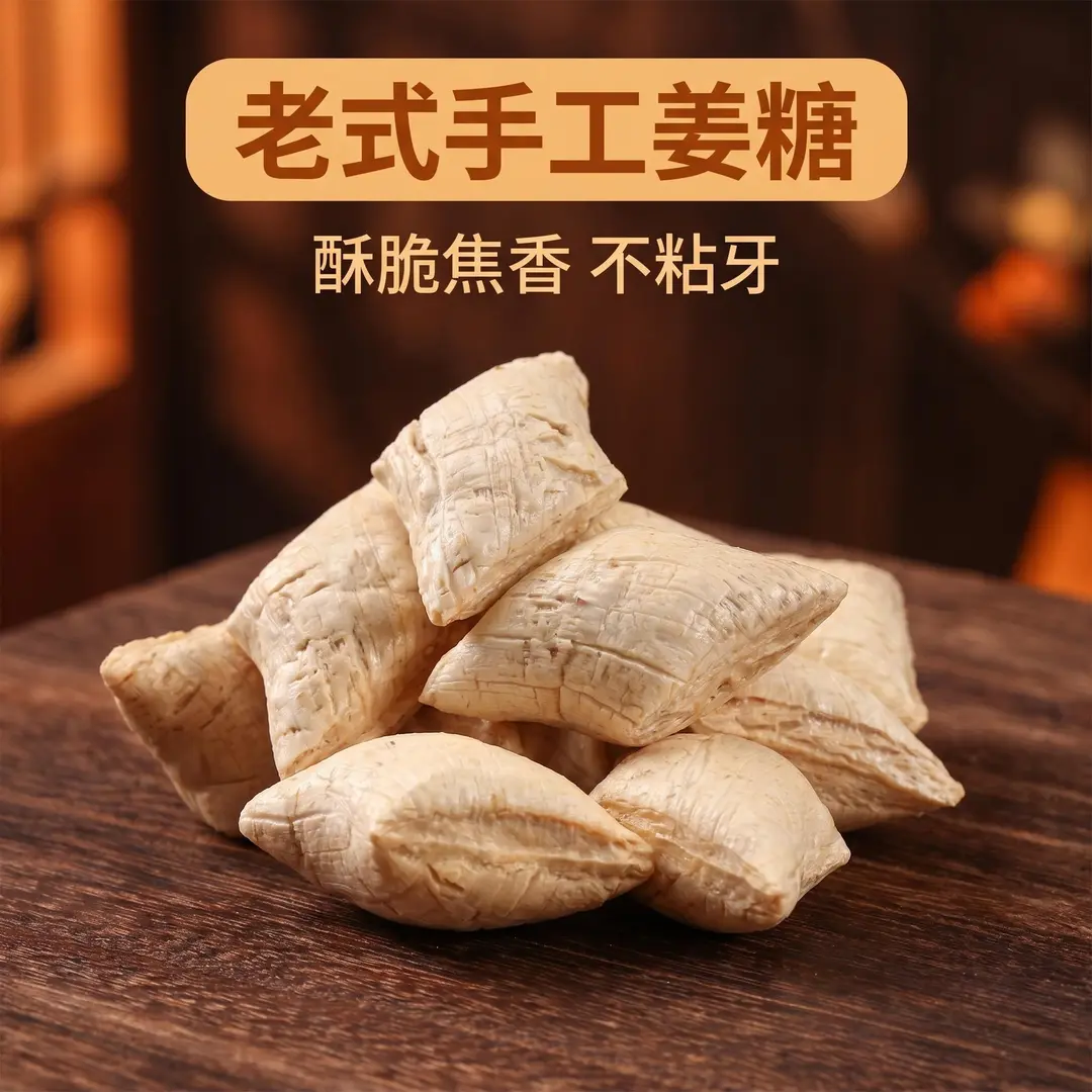 正宗怀旧原味老式姜糖白芝麻酥脆硬糖零食拒绝添加剂独立小包装