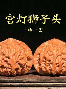 文玩核桃精品玉玺宫灯狮子头一物一图实拍六面图收藏级精品红皮果