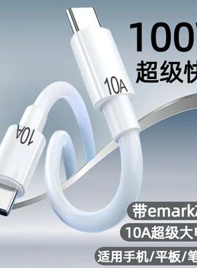 100W双Type-C快充数据线带emark芯片适用苹果17/16/15华为荣耀小米OPPOvivo手机iPad平板笔记本车载快充电线