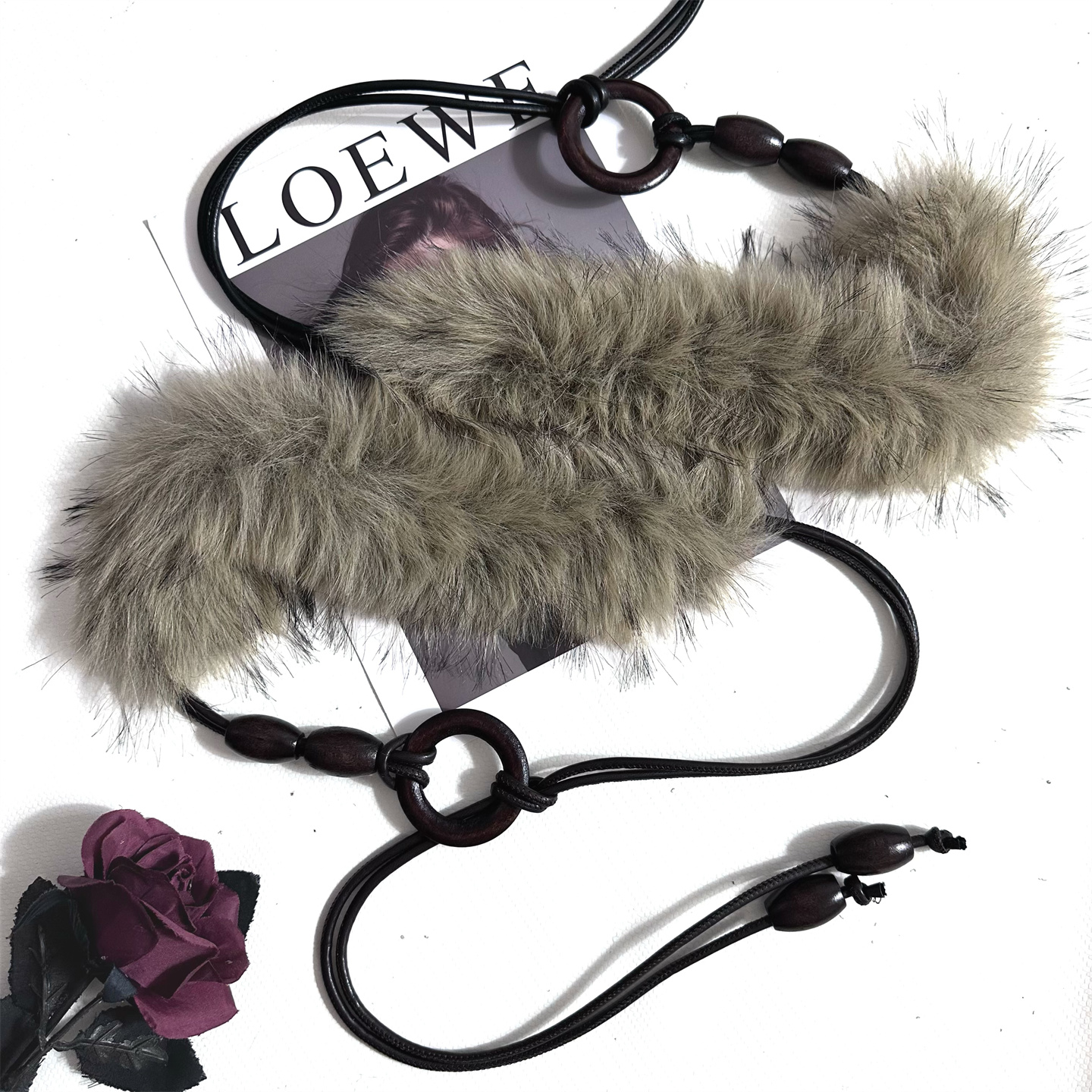 毛毛新款配裙子的腰带女装饰圆圈