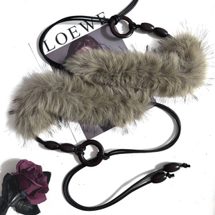 配裙子 个性 腰带女装 时尚 细腰绳潮 饰圆圈打结皮绳软长款 毛毛新款