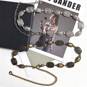 金属链子 牛仔裤 复古雕花古银腰链配饰女百搭链条腰带装 饰裙子西装