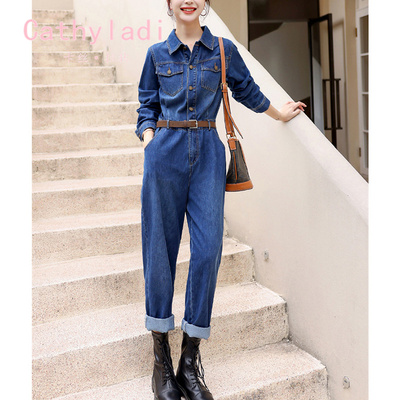 CATHYLADI通勤时尚简约连体裤