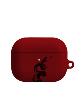 蛇年红色艺术适用苹果耳机保护套airpodspro2无线蓝牙耳机壳三代airpod二代ipod耳机套airpods3菲林