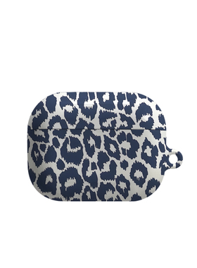 蓝色豹纹艺术适用苹果耳机保护套airpodspro2无线蓝牙耳机壳三代airpod二代ipod耳机套airpods3菲林