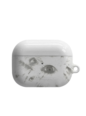 简约灰色眼睛艺术适用苹果耳机保护套airpodspro2无线蓝牙耳机壳三代airpod二代ipod耳机套airpods3菲林