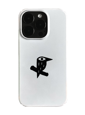 ins黑色小鸟艺术小众适用高级感卡通iPhone16pro+苹果15promax菲林手机壳新款13/1214proVIVO90