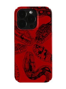 潮款红色蟒蛇艺术小众适用高级感卡通iPhone16pro+苹果15promax菲林手机壳新款13/1214proVIVO90