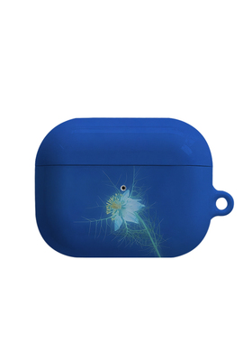 蓝色清新小花艺术适用苹果耳机保护套airpodspro2无线蓝牙耳机壳三代airpod二代ipod耳机套airpods3菲林