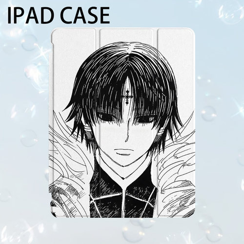 全职猎人库洛洛艺术ins小众适用平板壳iPad7/8/9/10壳2020带笔槽Air2/3/4/5苹果2021第九代11Pro三折min