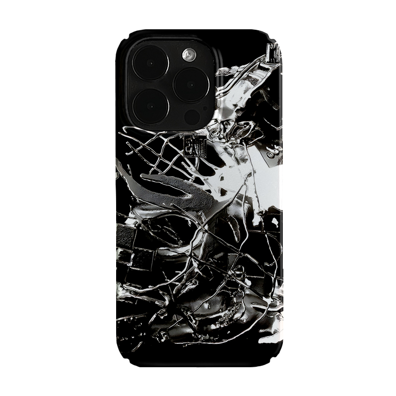 黑色科幻艺术小众适用高级感卡通iPhone16pro+苹果15promax菲林手机壳新款13/1214proVIVO90