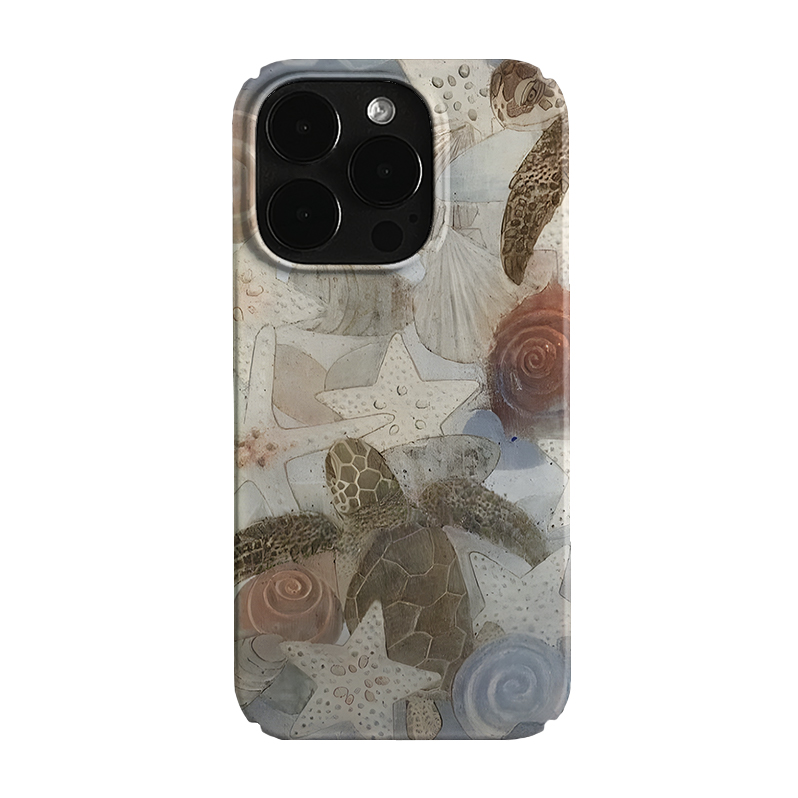 海底星星乌龟艺术小众适用高级感卡通iPhone16pro+苹果15promax菲林手机壳新款13/1214proVIVO90