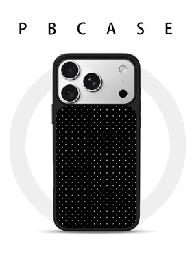 黑色波点适用于苹果华为手机壳17promax磁吸肤感玻璃iPhone16新款15小众INS风14高级13简约12