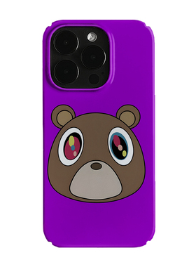 紫色可爱小熊艺术小众适用高级感卡通iPhone16pro+苹果15promax菲林手机壳新款13/1214proVIVO90