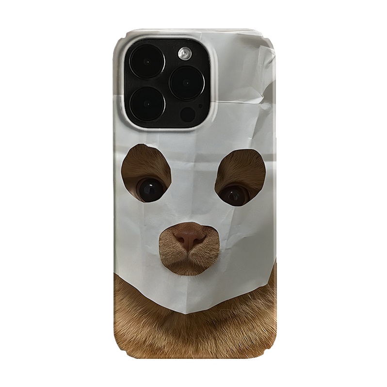 纸袋猫咪艺术小众适用高级感卡通iPhone14pro+苹果15promax菲林手机壳新款13/12VIVO90
