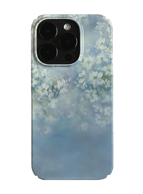 白色花朵艺术小众适用高级感卡通iPhone16pro+苹果15promax菲林手机壳新款13/1214proVIVO90
