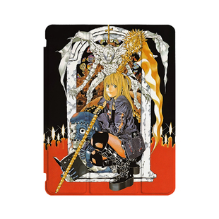 5苹果2021第九代11Pro三折min 10壳2020带笔槽Air2 死亡笔记动漫Y2K艺术ins小众适用平板壳iPad7