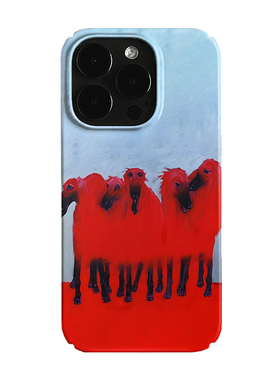 五个红色小马艺术小众适用高级感卡通iPhone16pro+苹果15promax菲林手机壳新款13/1214proVIVO90