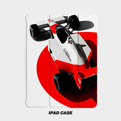 F1方程式赛车艺术ins小众适用平板壳iPad7/8/9/10壳2020带笔槽Air2/3/4/5苹果2021第九代11Pro三折min