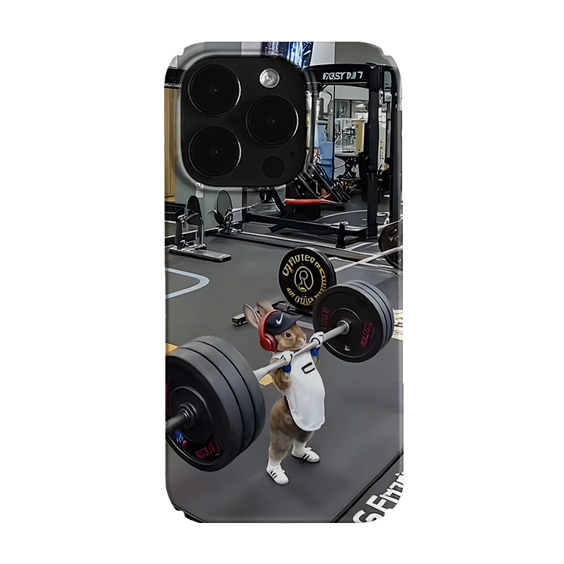 卡通健身兔子艺术小众适用高级感卡通iPhone16pro+苹果15promax菲林手机壳新款13/1214proVIVO90