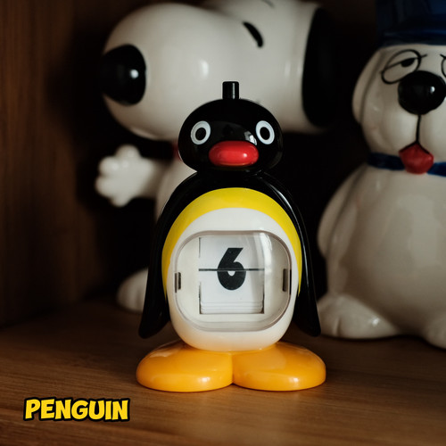 可爱小企鹅日历装饰摆件