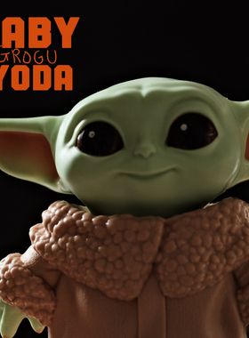 尤达宝宝公仔发声玩具摆件手办