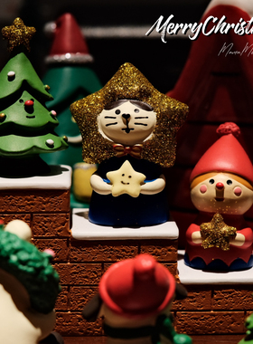 怀旧复古圣诞主题摆件公仔装饰