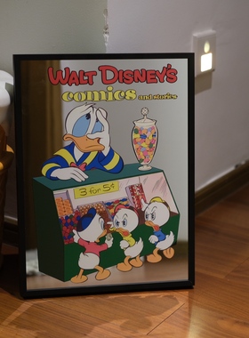 唐老鸭镜面装饰画挂画家居摆件