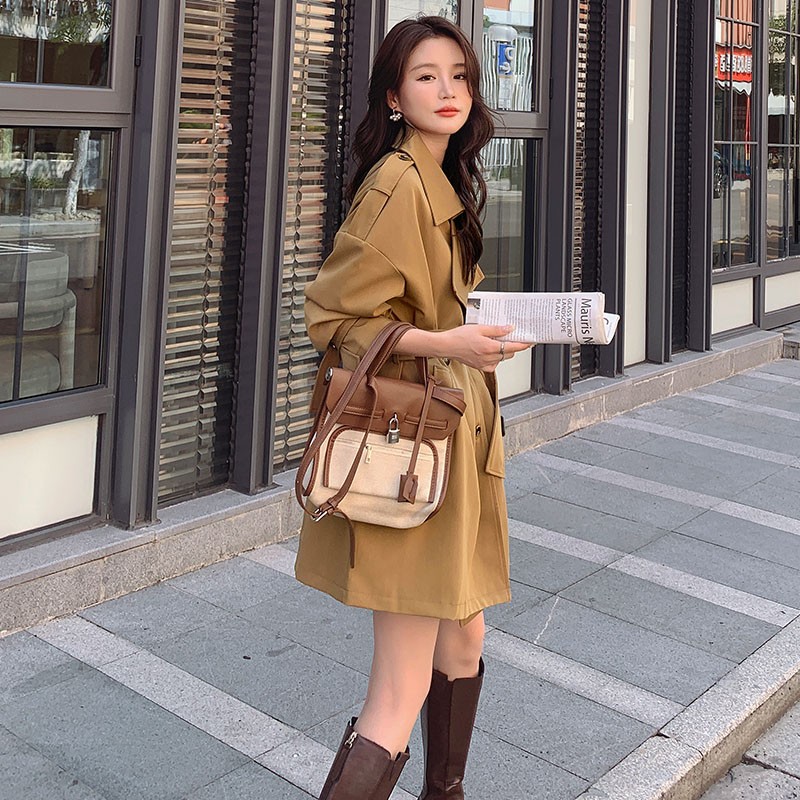 美拉德复古休闲西装外套女春秋季2025新款高级感气质炸街西服风衣,女装风衣,浙宝100