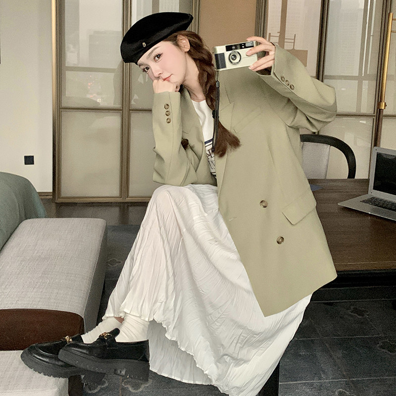 时尚后背小心机开叉设计西装外套女2025秋季新款高级感休闲小西服,女装风衣,浙宝100