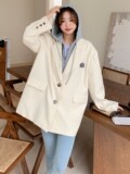 设计感连帽拼接小西装，数据很好2213-P115K178，女装风衣，浙宝100