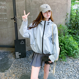 [新款】蓝色连帽短款外套B100-8669p135-k188，女装风衣，浙宝100