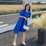 克莱因蓝夏季连衣裙，主推新款，数据非常棒，077-2287-P95-K148，女装连衣裙，浙宝100