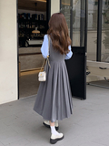 现货主推，春装韩版假两件衬衫领连衣裙B100-5166-p125-k178，女装连衣裙，浙宝100