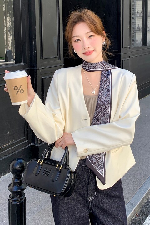 [现货】新款时尚个性小西装外套【配丝巾】ZB100-8661p125-k178,女装套装/套裙,浙宝100