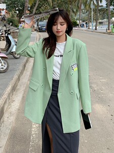 绿色千鸟格小西装  077-w259_P105-K168图片