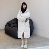 现货，上了就能卖米白色中长款加厚服077-2802-P185-k268，女装棉衣/棉服，浙宝100