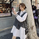 高知穿搭miu系马甲配衬衫连衣裙女2025超火独特漂亮大方得体套装，女装套装/套裙，浙宝100